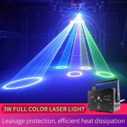 Laser de animação colorida rgb de 3w, sistema de exibição de luz para palco, projetor de discoteca, festa, palco, feriado e outros eventos - Image 2