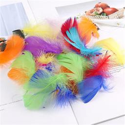 Penas naturais de 4-8cm 1-2 partes, penas de ganso pequenas flutuantes, penas coloridas para decoração, artesanato - Image 2