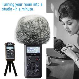 Gravadores Digitais Portáteis Furry Microfone, Mic pára-brisas, Wind Muff para Tascam, DR05X, DR05, Mini Tripé, ao ar livre - Image 5