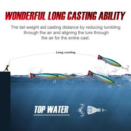 Noeby 12cm43g 16cm78g 20cm154g grande jogo popper iscas de pesca topwater wobbler isca dura artificial para gt isca de pesca de água salgada - Image 4
