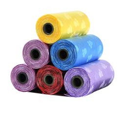 Saco de cocô de cachorro sacos de resíduos de cão de estimação 30 rolos de recarga com 1 dispensadores clipe de coleira fácil rasgo sacos de captação de cocô suprimentos para animais de estimação - Image 3