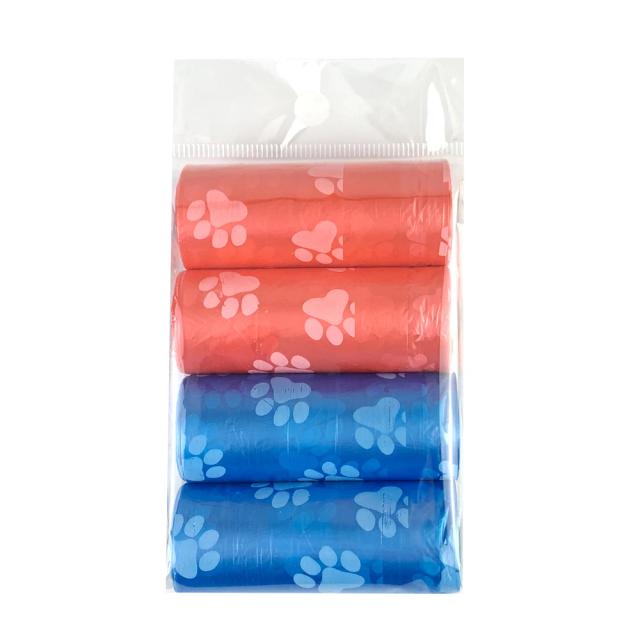 Dispensador de Fezes para Cachorros com 4 Rolos e 8 Sacos para Limpeza de Resíduos de Animais de Estimação
