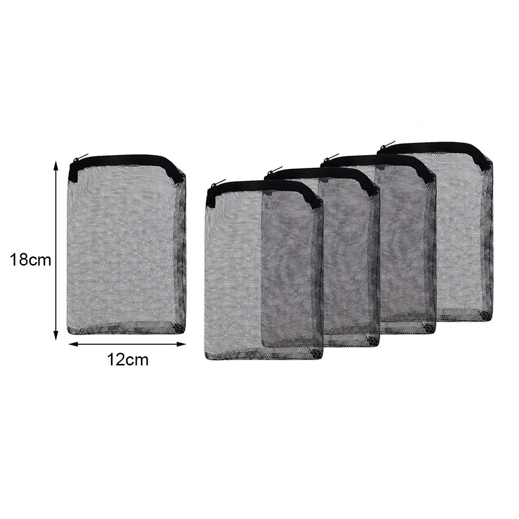 5Pcs Sacos de Filtro Do Tanque de Peixes de Aquário Mídia Filtro de Rede de Malha Sacos com Zíper para Peletizada Carvão Ativo Bio Bolas Anéis de Cerâmica - Image 1
