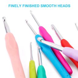 Fios de malha para gancho Crochet, Punho ergonômico, Agulhas sem corte de olhos grandes, Ganchos de tricô - Image 5