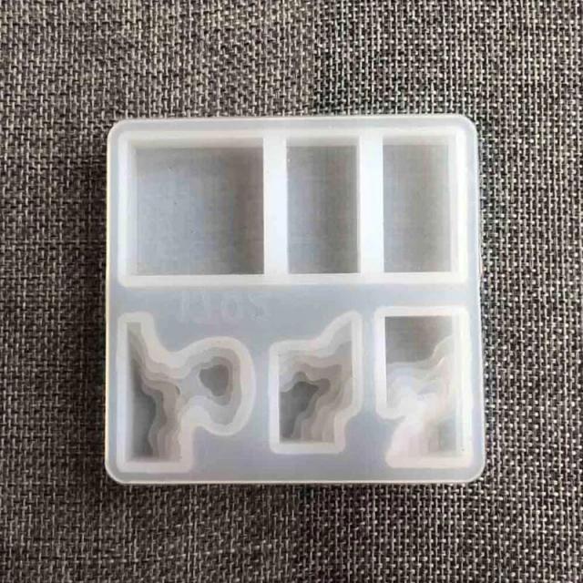 Molde de silicone para resina epóxi UV - Forma de cristal DIY para joias em argila transparente