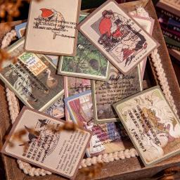 Papel material escrito para Scrapbooking, artesanato decorativo vintage, fundo de DIY, cidade do conto de fadas, planejador de jornal lixo, 50 pcs - Image 3