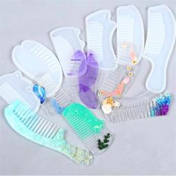 Molde de resina epóxi para artesanato, molde de silicone para pente de joalheria diy, resina de resina epóxi para confecção de joias diy, suprimentos de artesanato - Image 5