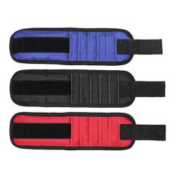 Bolsa de ferramentas magnética portátil, Pulseira de madeira, Cinto de pulso com telescópica Pick Up Tool para Screw Nut Bolt - Image 2