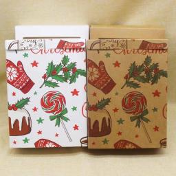 DIY Pacote Caixa com Janela, Presentes de Natal, Embalagem de Papel, Kraft, Cor Branca, Tamanho Grande, Doces, Dedos, 22x16x6cm, 10Pcs - Image 5