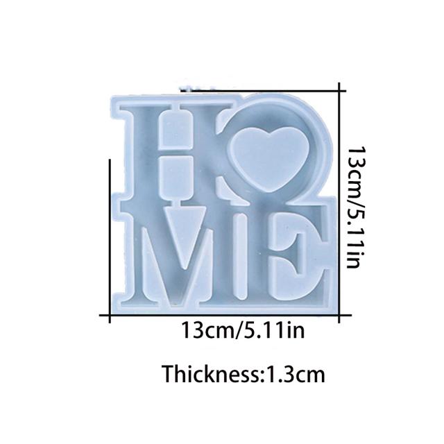 Molde de Silicone para Letras em Resina Epóxi - Ferramenta Ideal para Decoração de Casa, Artesanato DIY e Joias