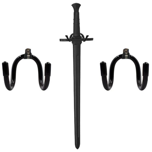 Suporte de Parede Duplo Universal para Exibição de Espadas, Dagas, Machados e Keyblades