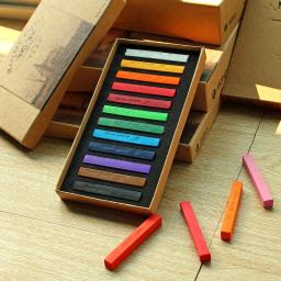 Conjunto de lápis de cor macia para pintura, giz de cores para desenho, arte e papelaria, 12/24/36/48 cores - Image 1