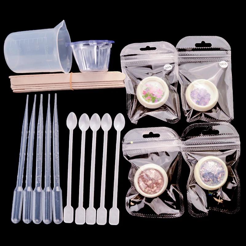 Conjunto de kit de molde de resina epóxi de estilo misto ferramentas de fundição uv bisuteria materiales resina epoxi transparente para materiais de artesanato - Image 1