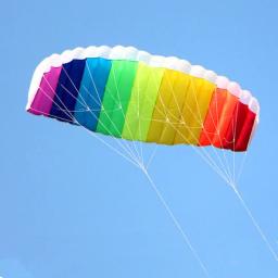 Frete grátis 2.7m dupla linha parafoil pipa voando potência kite trança parapente kiteboard diversão ao ar livre brinquedos esportes praia pipas - Image 3