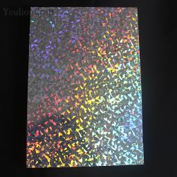 Chzimade-Reflective Flash Papel Folha De Papelão, Arco-íris DIY Brilhante Decorativo, Artesanato De Papelão A Laser, Tamanho A4, 5Pcs - Image 4
