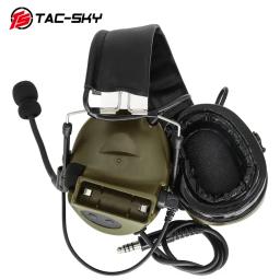 TAC-SKY COMTAC II protetores de orelha de silicone fone de ouvido tático + U94 PTT Kenwood plug + ARC OPS-CORE capacete faixa adaptador suporte de fone de ouvido FG - Image 3