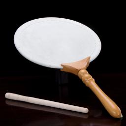 Tambor de ventilador de couro chinês folk instrumento musical mão instrumentos de percussão meditação - Image 4