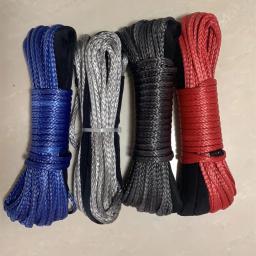 Linha de corda sintética, corda de fibra, cabo de reboque, acessórios de carro para 4X4, ATV, UTV, 4WD, Off-Road, 6mm x 15m - Image 1