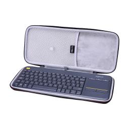 Estojo rígido de eva ltgem para logitech k400 além de teclado sem fio sala de estar com touchpad para teatro doméstico pc conectado à tv - Image 1