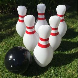 Conjunto inflável gigante de boliche para crianças, jogos ao ar livre, lugar de novidade, família Jumbo, brinquedos inflados, 22 "Pins, 16" Ball - Image 3