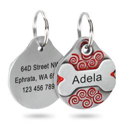 Etiqueta personalizada da identificação do cão etiquetas personalizadas do gato dos cães placa de identificação livre gravado filhote de cachorro gatinho colar pingente anti-lost acessórios do animal de estimação - Image 3