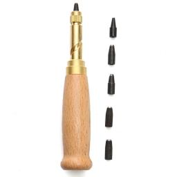 Kit de ferramentas de couro profissional, costura manual, costura, trabalho de escultura para DIY, acessórios artesanais de couro, 37 peças - Image 3