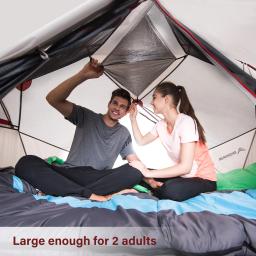 Bswolf barraca de acampamento para 2 pessoas, ultraleve, 20d, 380t, nylon, camada dupla, à prova d'água, para caminhadas, viagens, com tapete grátis - Image 3