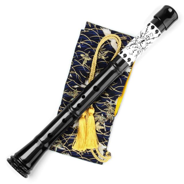 Flauta Vertical Shakuhachi de 1,6 Pés com 5 Buracos e Estojo - Instrumento Musical Refinado