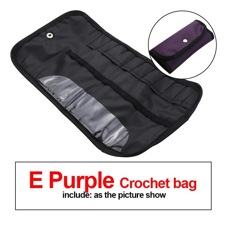Roxo/rosa bolsa de crochê multifuncional diy, alça macia, ergonômica, agulhas de tricô, bolsa de armazenamento de crochê, ferramentas bolsa de tricô - Image 1