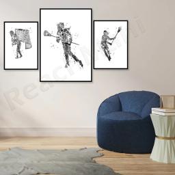 Poster da arte do lacrosse, jogador do lacrosse, poster da arte do lacrosse - Image 3