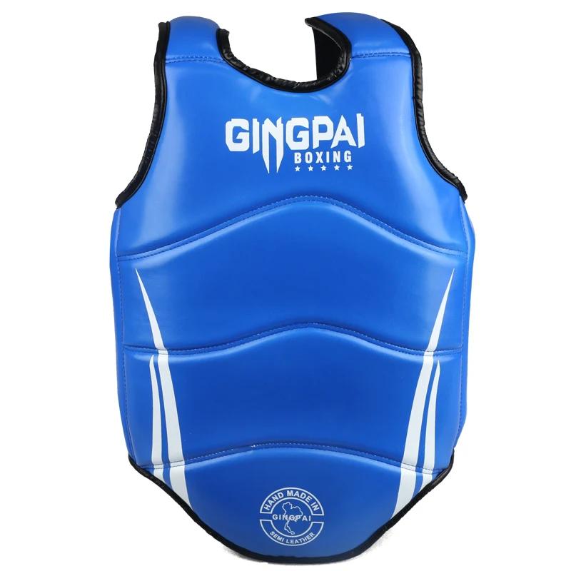 Guarda no peito boxe mma kickboxing corpo colete protetor artes marciais wtf reversível rib shield taekwondo treinamento alvo uniforme - Image 1
