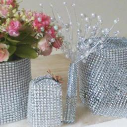 Ornamentos de decoração de casa malha de strass 90cm, acessórios de decoração artesanal faça você mesmo criatividade, ornamentos de natal - Image 5
