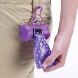1pc cão de estimação forma de osso resíduos poo lixo dispensador caixa limpar sacos titular portador de lixo sacos de plástico para o animal de estimação sacos de resíduos - Image 2