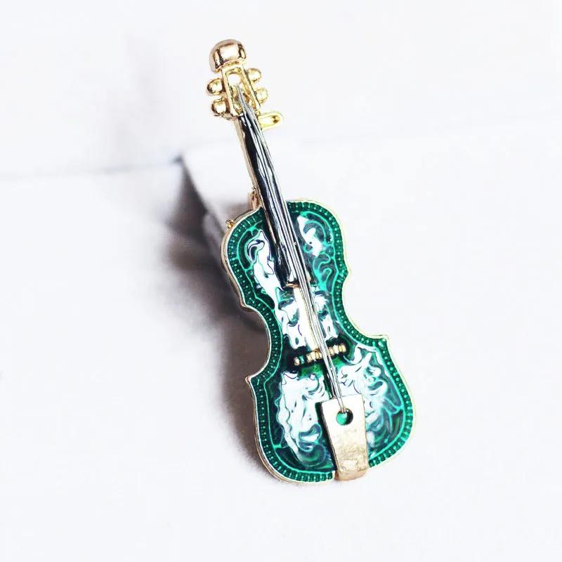 Morkopela Violino Esmalte Broches para Mulheres, Pinos De Metal, Clipe Cachecol, Jóias Da Moda, Acessórios De Roupas - Image 1