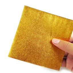 Papel De Folha De Alumínio, Papel De Folha De Ouro, Papel De Embrulho, Pacote De Presente, Casca De Laranja Para Embalagem De Chocolate, Dourado, 200Pcs - Image 3