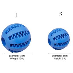 Bola de borracha para animais de estimação, brinquedo interativo para mastigar com os dentes e limpar os dentes, para cães e gatos - Image 2