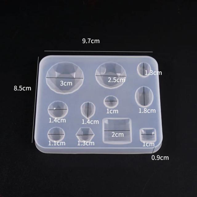 Molde de Silicone Triangular para Joias e Artesanato em Resina Epóxi UV