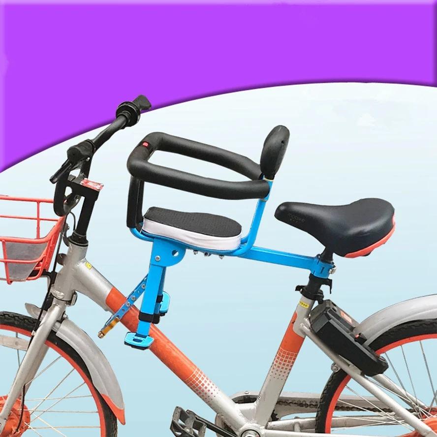 Assento de segurança dianteiro de bicicleta para crianças, bicicleta sela, montagem frontal, assento de criança, almofada, liberação rápida - Image 1