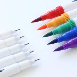Aquarela arte marcador canetas para caligrafia, ponta dupla escova caneta, cores FineLiner, desenho, pintura, escola, 12, 24, 36, 48, 80, 100pcs - Image 4