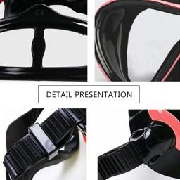Máscara de mergulho antiembaçante para adultos, equipamento de natação com óculos de silicone profissional - Image 6