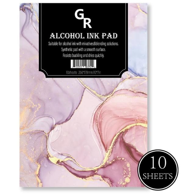 Papel Suave para Pintura e Desenho com Tinta de Álcool - Conjunto com 10 Unidades para Criatividade Artesanal
