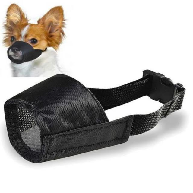 Máscara respirável ajustável para cães, ideal para treinamento de animais de estimação, disponível para pequenos e grandes cães, 1 unidade.