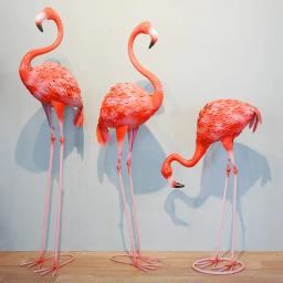 Jardinagem ao ar livre Decoração Metal Flamingo Escultura, Jardim e quintal Home Decor, Enfeites de casamento, Presente personalizado do ofício - Image 3