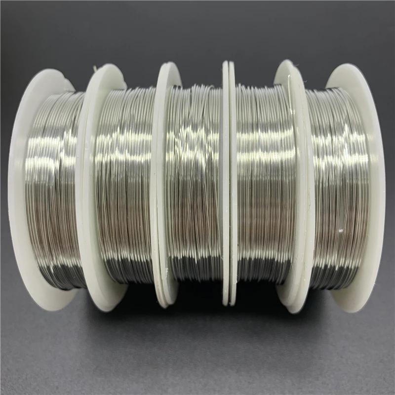 0.3/0.4/0.5/0.6/0.8/1mm prata latão fios de cobre fio de miçangas para artesanato que faz jóias diy acessórios da corda do cabo - Image 1