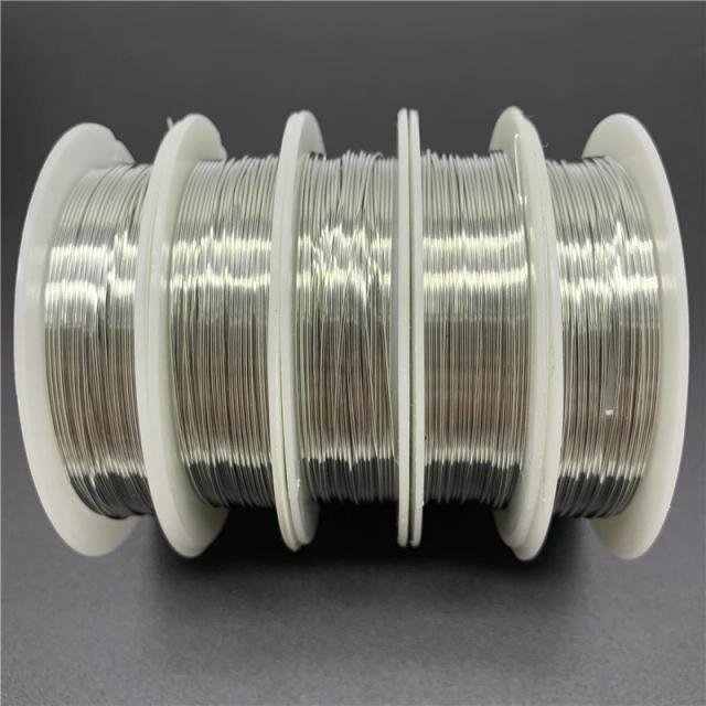 Fios de Cobre Prateados de 0.3mm a 1mm para Artesanato em Joias e Acessórios DIY