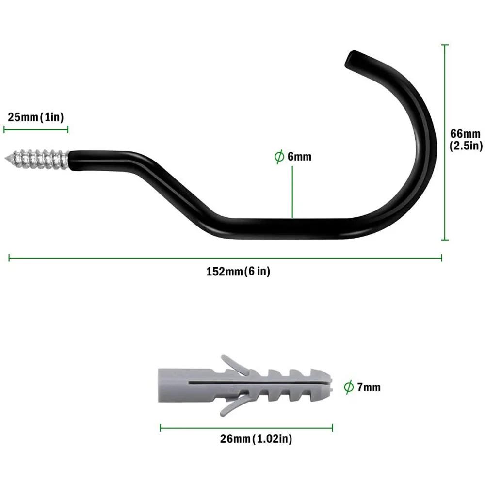 Conjunto de ganchos de garagem para armazenamento de bicicleta, peças, para parede, montagem teto, rodas de mangueira de jardim - Image 1