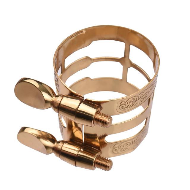 Ligadura Compacta e Durável para Saxofone Alto com Parafuso de Ajuste Duplo Muslady