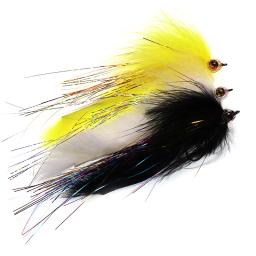 Vampfly isca de coelho alto 2/0, 3 peças de iscas de coelhinho para pesca em água salgada, isca de pesca líquida preta, branca e amarela - Image 2