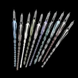 Handmade 3D Vidro Diy Pen, Crystal Pen Holder, Tubo de Luz, Caligrafia Cheia de Tinta, 1 - Image 6