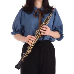 Estilo semiautomático prateado chave, profissional oboé c, instrumento de sopro, conjunto completo acessórios para iniciantes - Image 2